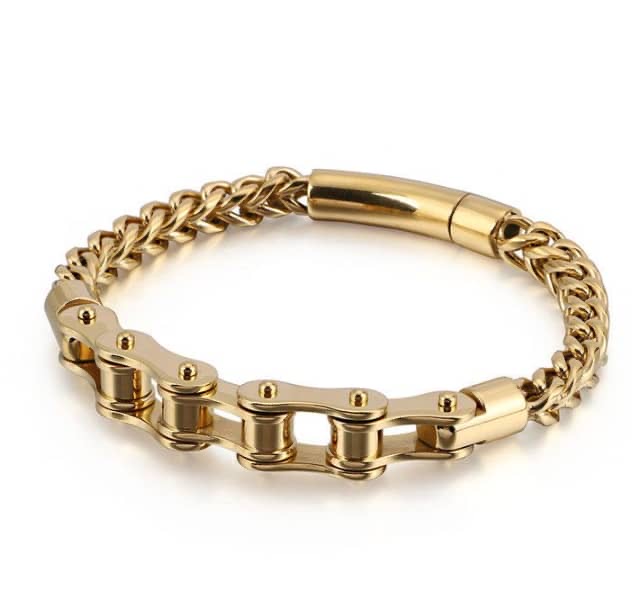 Men's Gold-Tone Segmented Link Bracelet